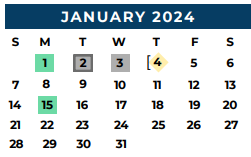 District School Academic Calendar for Johnson Elementary for January 2024
