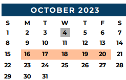 District School Academic Calendar for Fannin Elementary for October 2023