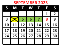 District School Academic Calendar for The Academy School #131 for September 2023