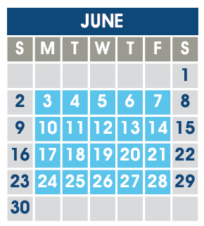 District School Academic Calendar for Spring Meadows for June 2024