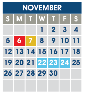 District School Academic Calendar for Spring Meadows for November 2023