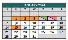 District School Academic Calendar for The Academy At Nola Dunn for January 2024