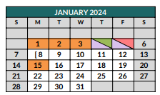 District School Academic Calendar for Johnson County Jjaep for January 2024