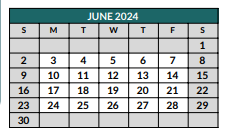District School Academic Calendar for Johnson County Jjaep for June 2024