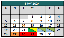 District School Academic Calendar for Johnson County Jjaep for May 2024