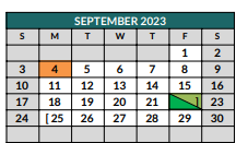 District School Academic Calendar for Nick Kerr Middle School for September 2023