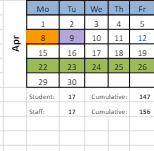 District School Academic Calendar for Champlain School for April 2024