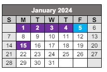 District School Academic Calendar for Forest Hill Elementary School for January 2024