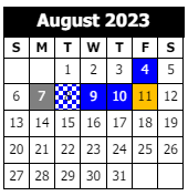 District School Academic Calendar for Barbe Elementary School for August 2023
