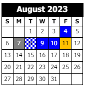 District School Academic Calendar for T. S. Cooley Elementary Magnet School for August 2023