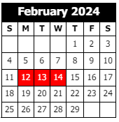 District School Academic Calendar for Calcasieu Career Center for February 2024
