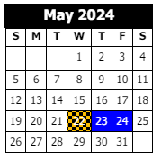 District School Academic Calendar for Calcasieu Career Center for May 2024