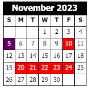 District School Academic Calendar for Western Heights Elementary School for November 2023