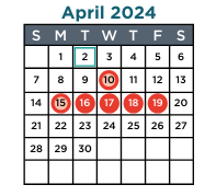District School Academic Calendar for Fletcher/maynard Academy for April 2024