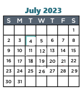 District School Academic Calendar for Fletcher/maynard Academy for July 2023