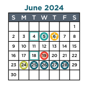 District School Academic Calendar for Fletcher/maynard Academy for June 2024