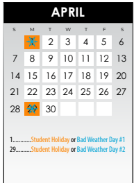 District School Academic Calendar for Long Middle School for April 2024