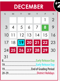 District School Academic Calendar for Landry Elementary for December 2023