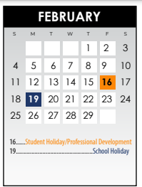 District School Academic Calendar for Montgomery Primary for February 2024