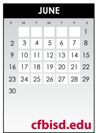 District School Academic Calendar for Sheffield Primary for June 2024