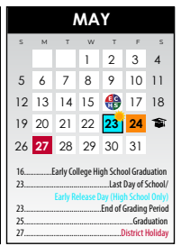 District School Academic Calendar for Sheffield Primary for May 2024