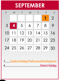 District School Academic Calendar for Huie Special Educ Ctr for September 2023