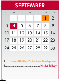 District School Academic Calendar for Grimes Education Center for September 2023