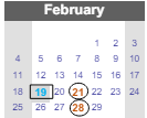 District School Academic Calendar for Mark Twain Elementary School for February 2024