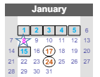 District School Academic Calendar for Mark Twain Elementary School for January 2024