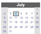District School Academic Calendar for Mark Twain Elementary School for July 2023