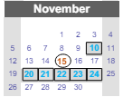 District School Academic Calendar for Mark Twain Elementary School for November 2023