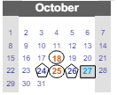 District School Academic Calendar for Mark Twain Elementary School for October 2023