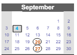 District School Academic Calendar for Mark Twain Elementary School for September 2023