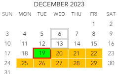 District School Academic Calendar for Sugar Grove Elementary Sch for December 2023