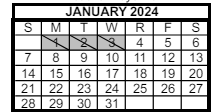 District School Academic Calendar for Albion Elementary School for January 2024