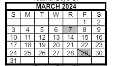 District School Academic Calendar for Albion Elementary School for March 2024