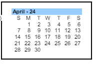 District School Academic Calendar for Pathways Learning Center for April 2024