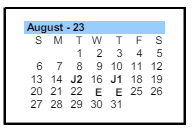 District School Academic Calendar for Pathways Learning Center for August 2023