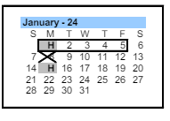 District School Academic Calendar for Pathways Learning Center for January 2024