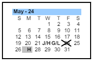 District School Academic Calendar for Pathways Learning Center for May 2024