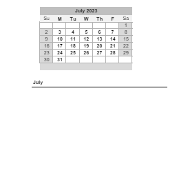 District School Academic Calendar for James Island Elementary for July 2023