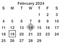 District School Academic Calendar for Wilson Middle for February 2024