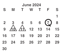 District School Academic Calendar for Int Bus Comm Olympic for June 2024