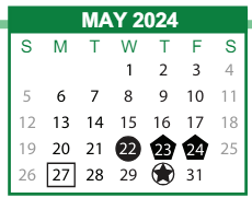 District School Academic Calendar for Pulaski Elementary School for May 2024