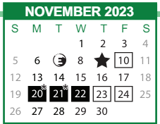 District School Academic Calendar for Pulaski Elementary School for November 2023