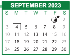 District School Academic Calendar for Pulaski Elementary School for September 2023