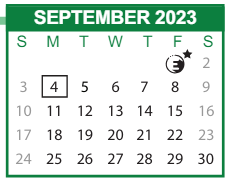 District School Academic Calendar for Islands Elementary School for September 2023