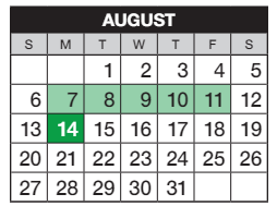District School Academic Calendar for Ponderosa Elementary School for August 2023