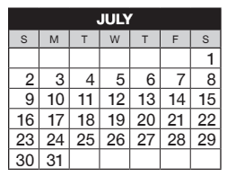 District School Academic Calendar for Cimarron Elementary School for July 2023