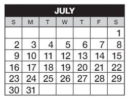 District School Academic Calendar for Village East Community Elementary School for July 2023